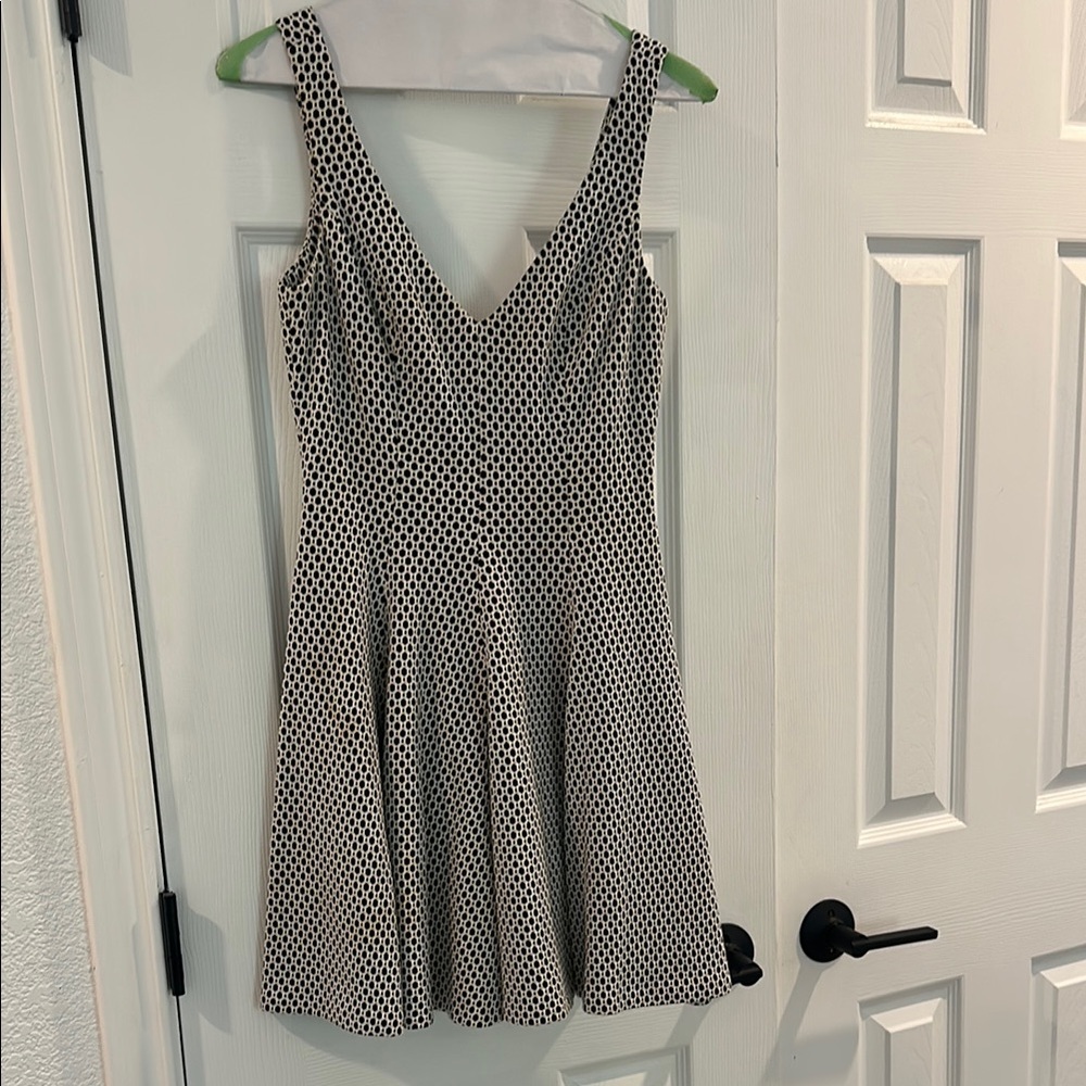 Amanda Uprichard Black and White Patterned Dress